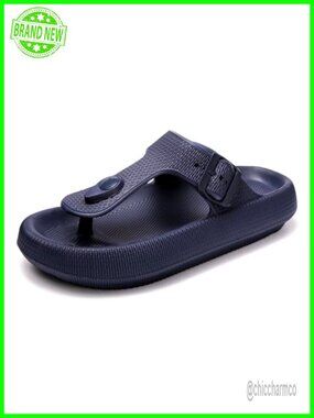 Adjustable Buckle EVA Thick-Soled Flip Flop Sandals
